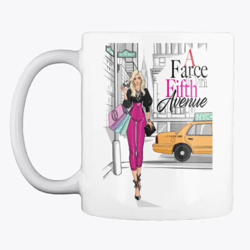 A Farce On Fifth Avenue Book Cover Mug